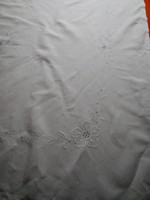 140X97 cm white linen embroidered tablecloth x