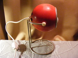 asztali piros gömb lámpa