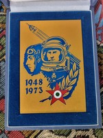 Rare !! Hungarian Soviet cosmonaut commemorative plaque 1948 1973