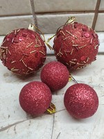 Christmas tree decoration for sale! 5 red ball ornaments