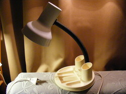Retro table lamp with stationery holder