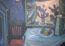 József Pataki: still life in the kitchen (50x70 cm, plexiglass) gallery