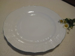 Herendi , fehér , lapos tányér , 1 db , zöld peremmel , 25,8  cm , 1524 jelű  használva még nem volt