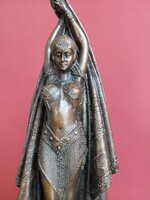Bronz art deco táncosnő szobor