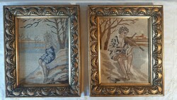 Pair of tapestry pictures