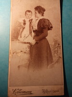 Antique Large Sepia Hardboard Cabinet Photo Portrait Photo Specialty 1880s