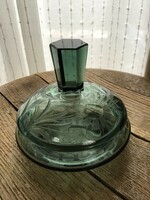 Old crystal bonbonier with polished decoration