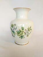 Hóllóházi green flower pattern vase. Flawless!