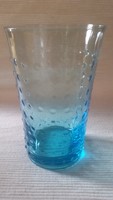 4 Ikea blue embossed water and soft drink glasses! A flawless set