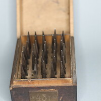 Old jeweler's tool for punching letters and numbers