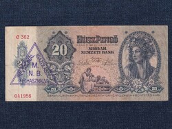 Háború előtti sorozat (1936-1941) 20 Pengő bankjegy 1941 MNB felülbélyegzett (id64639)