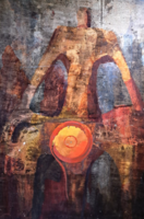 Gólem - Rufino Tamayo stílusában - 100x70 cm monumentális, misztikus