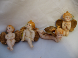 Golden-winged ornament angels, putties in 4 pieces