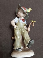 Hilla Peyk német porcelán figura, hibátlan, 20 cm magas