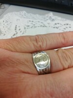 Eladó régi kézműves kos fejes ezüst gyűrű!