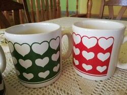 Szivecskés English tea cocoa mugs
