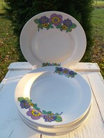 Alföldi porcelán_Hippi, lila virágos tányérszett