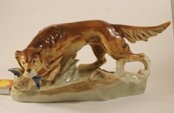 Royal dux hunting dog carrying wild duck 807