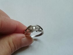 3 cirkon köves ezüst női gyűrű 16 mm karácsonyra is