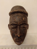 Afrikai maszk Chokwe népcsoport Angola antik fa maszk 365 dob 35 4693