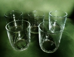 3+2 Retro water soda whiskey molded glass, flawless