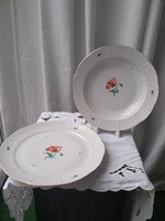 Antique Herend poppy pattern flat and deep plate
