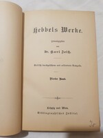 Friedrich Hebbel; Dr. Karl Zeiß - Hebbels Werke című könyvének 4. része (1899)