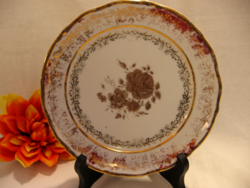 Arany rózsás antik cseh tányér Karlsbad Original decor