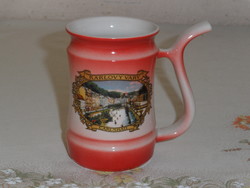 Karlovy Vary porcelain medicinal water drinking glass, visual memory glass, memory mug