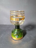 Musician's stemmed glass - bols gold (m:15cm, diameter:7cm) blue Danube waltz, wine glass
