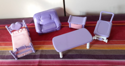 Retro toy dollhouse furniture set