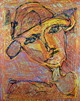 Bohumil Samuel KECIR (1904-1987) " KALAPOS PORTRÉ "