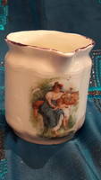 Old art nouveau scene porcelain spout (3163)