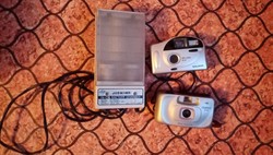 Working old 2 cameras + one battery charger