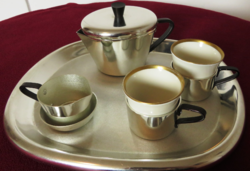 Retro NDK kávés készlet porcelán-fém dizájn Reichenbach 2 személyes