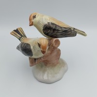 Aquincum porcelain pair of bird figurines
