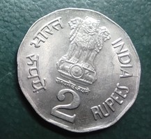 India 1995. 2 rúpia