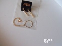 Elegant gold-plated set-bracelet, earrings