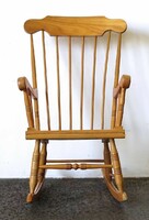 1L439 high-back turned wooden rocking chair