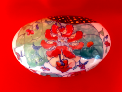 Kínai porcelán bonbonier, doboz, kézzel festett
