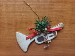Retro wooden Christmas pendant