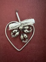 Antique glass Christmas tree decoration heart