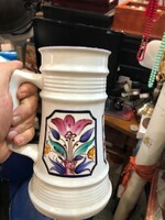 Beer mug, lowland ceramic, half liter, excellent for collectors