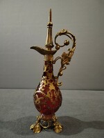 25cm special Biedermeier glass with fire-gilded fittings