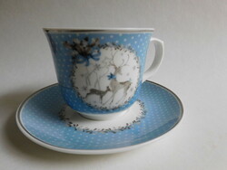 Christmas polka dot porcelain tea set