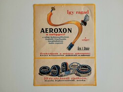 Régi antik erdeti szatócs bolti Schmoll pasta és Aeroxon légyfogó papír reklám" szórólap "
