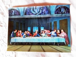 Last Supper 3D Rare Religious Japanese Postcard 379.