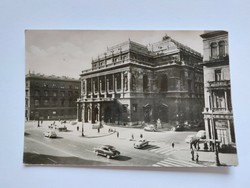 Old postcard photo postcard Budapest Opera House vintage cars