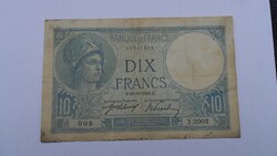 French 10 francs 1916