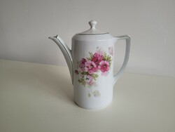 Old porcelain spout large floral tea pot 1.8 liters